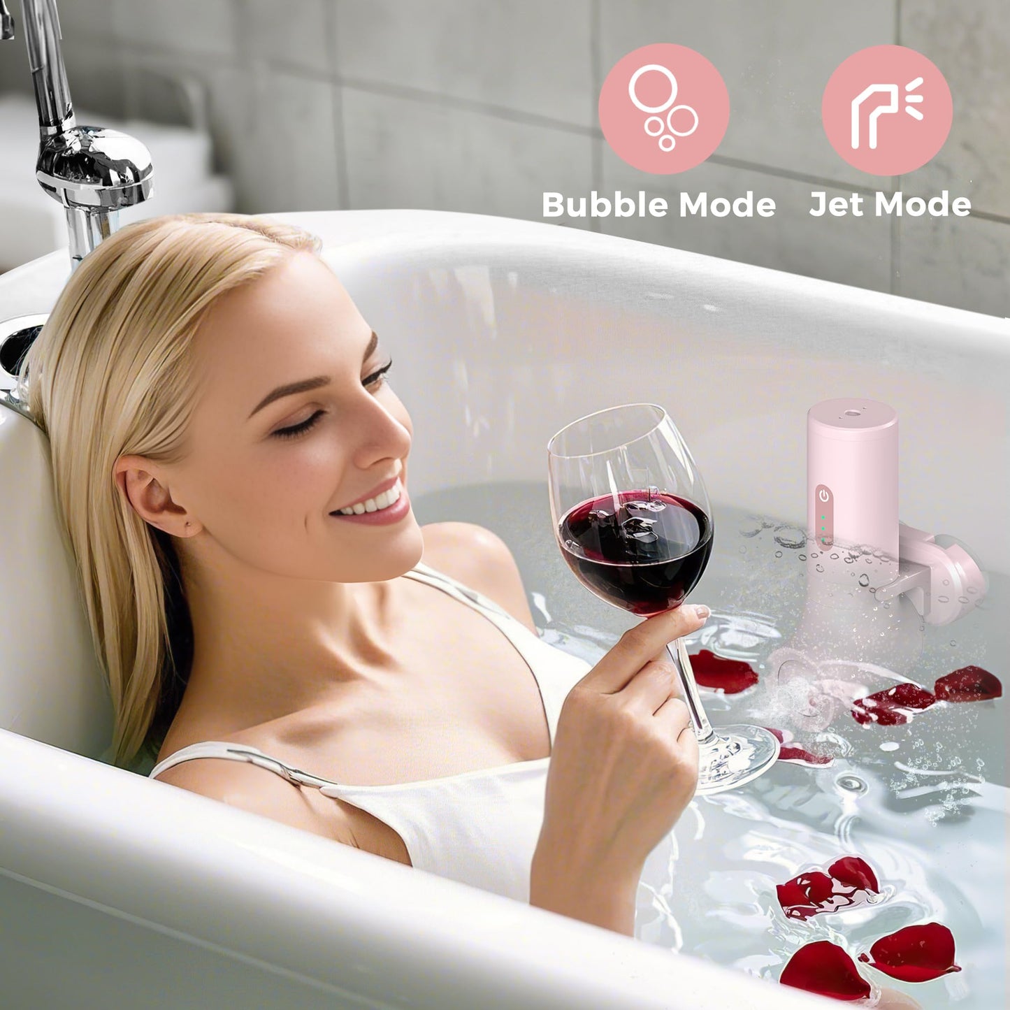 Momfann Cordless Bath Jet Spa – Portable Bathtub Accessory